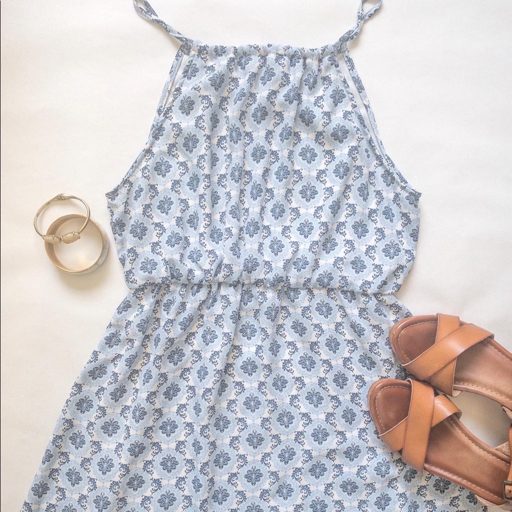 High-Neck Mini Dress